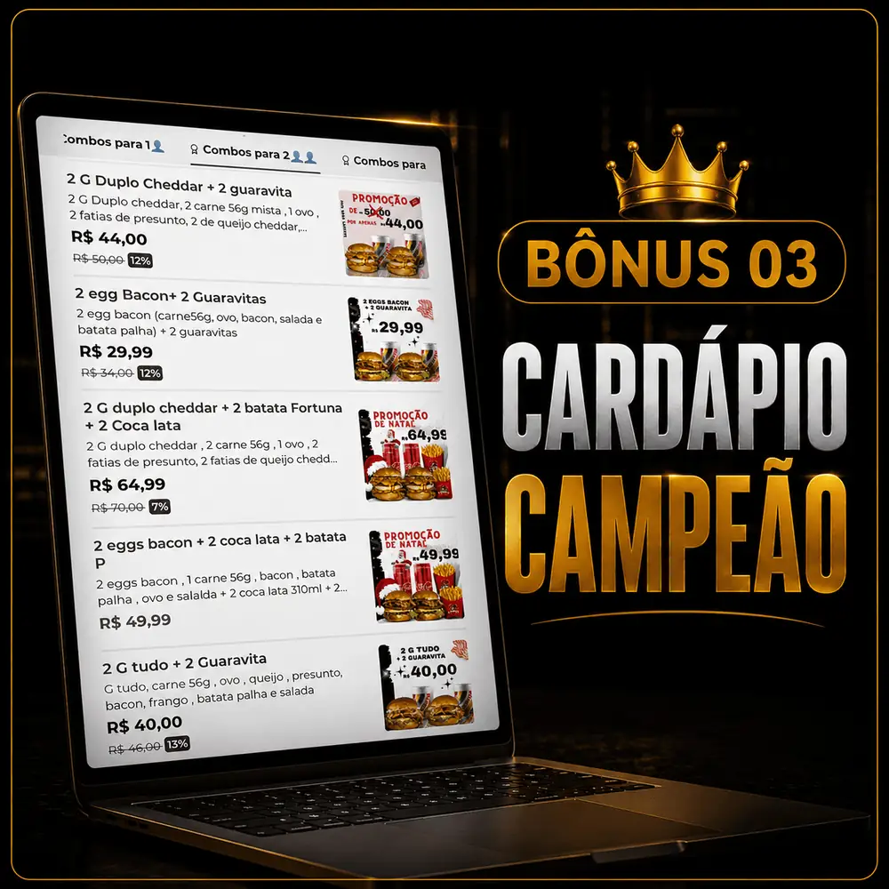 O CARDÁPIO REAL QUE FATUROU R$800 MIL